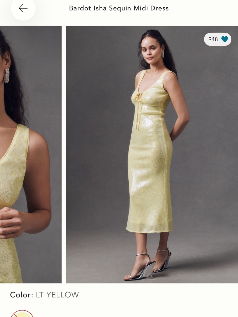 Bardot Isha Sequin Midi Dress - NWT